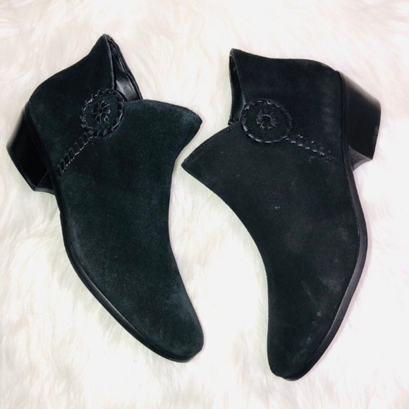 Jack Rogers Shoes - Jack Rogers Black Suede Booties 9.5